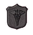 This is the Caduceus worn by Corpsmen while in "Cammies"  It is designed to designate the "Doc" from other ratings while maintaining a subdued appearance.